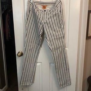 Tory Burch denim leggings.
